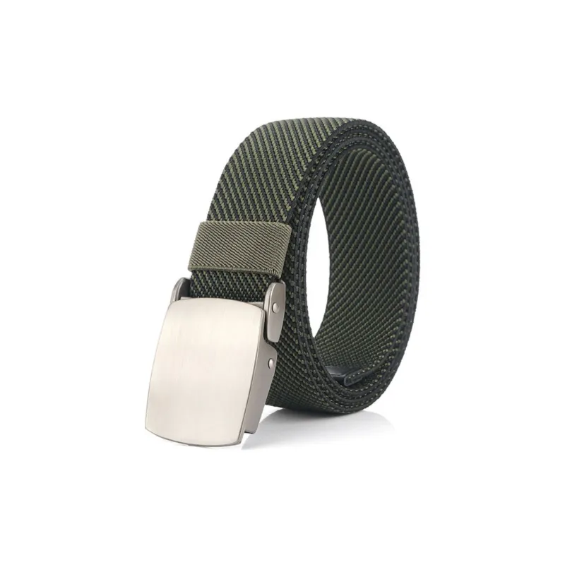 Emperor Penguin Metal Elastic Stretch Fabric Jeans Polyester Belt Men's Width 3.8cm-2