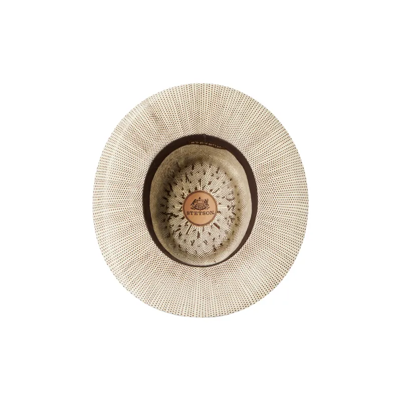 STETSON Raffia Sun Protection Hats Men's Brown-4