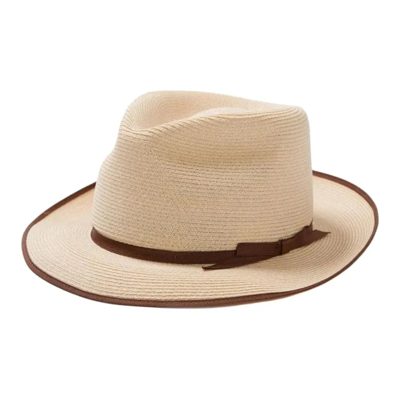 STETSON Sheepskin Linen Satin Sun Protection Hats Unisex Beige-1