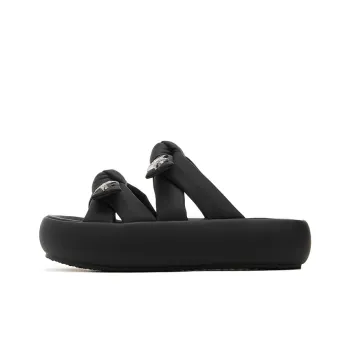 JOSINY Sequins Abrasion-Resistant Slide Slippers Women's Black