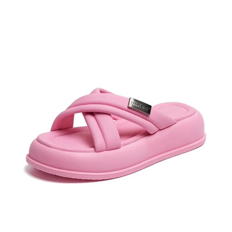 RED DRAGONFLY PU Polyurethane Slip Resistant Abrasion Resistant Slide Slippers Women's-8