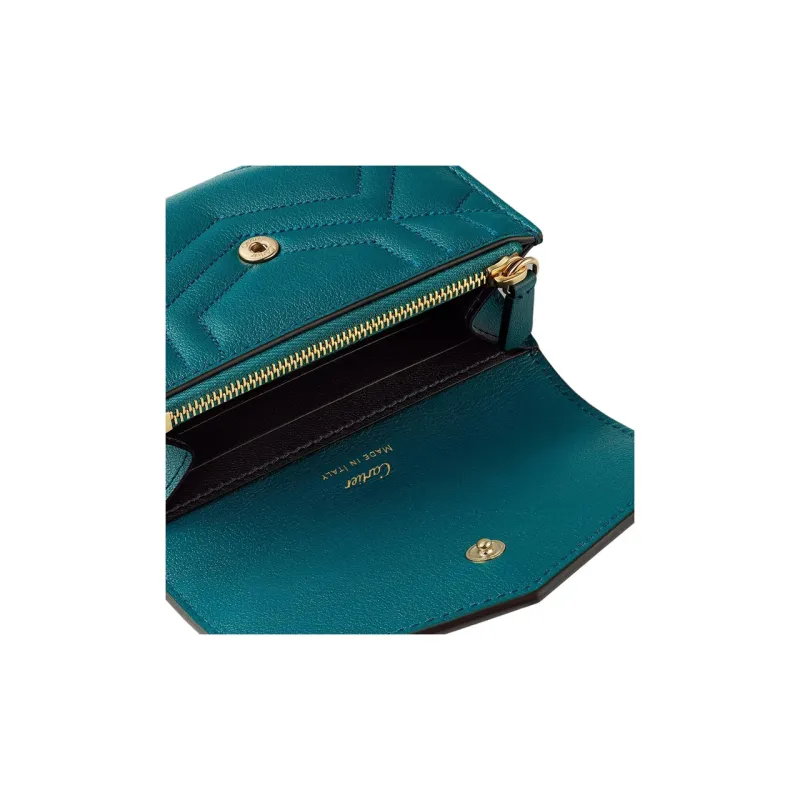 CARTIER Calfskin Wallet Mini Unisex Dark Blue-2