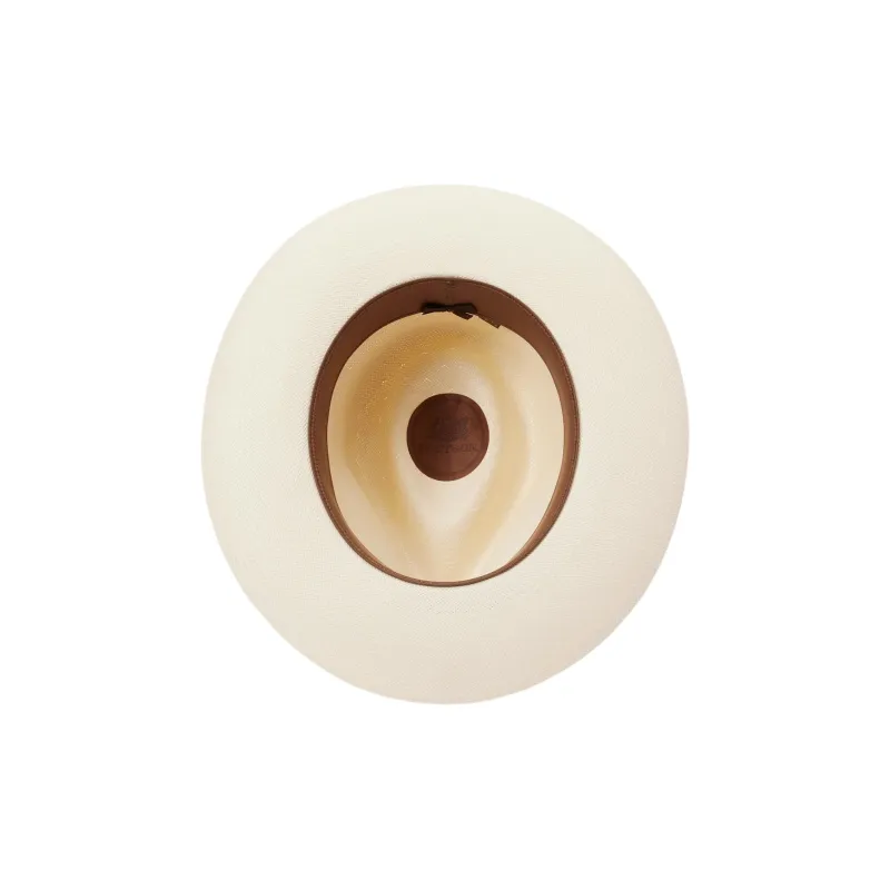 STETSON Straw Leather Sun Protection Hats Unisex Beige-4