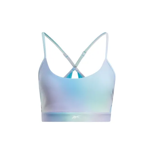 Reebok Lux Printed Strappy Bra Bra Women's Cyan