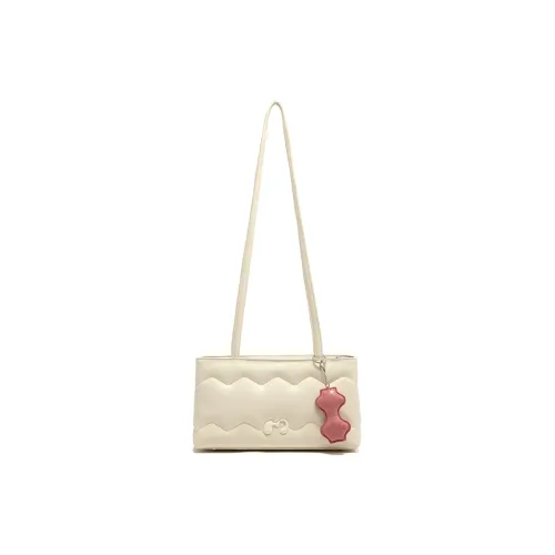 MICOCAH PU Small Square Bag Shoulder Bag Women's Tassel White/Punk Silver/Night Black