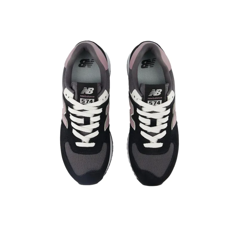New Balance NB 574+ Anti Slip Wear Resistant Low Top Casual Running Shoes Women's Black-3