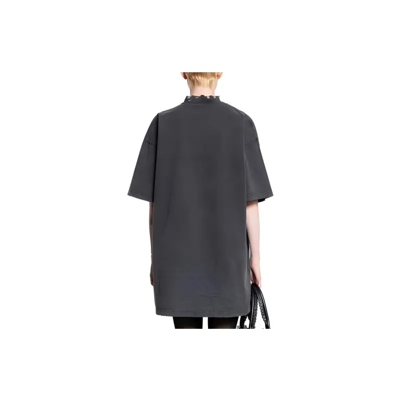 Balenciaga Pierced T Shirt Dress 'Black'-2