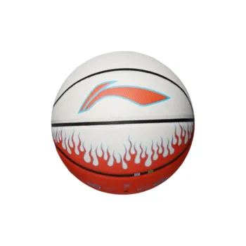 LiNing Moisture Absorbing Leather Basketball White Red Size 7 Ball Indoor, Outdoor, All