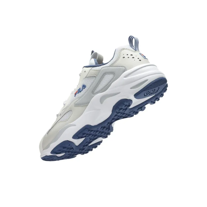 FILA Tracer Durable Breathable Lightweight Low Top Casual Shoes Men's White Gray-5