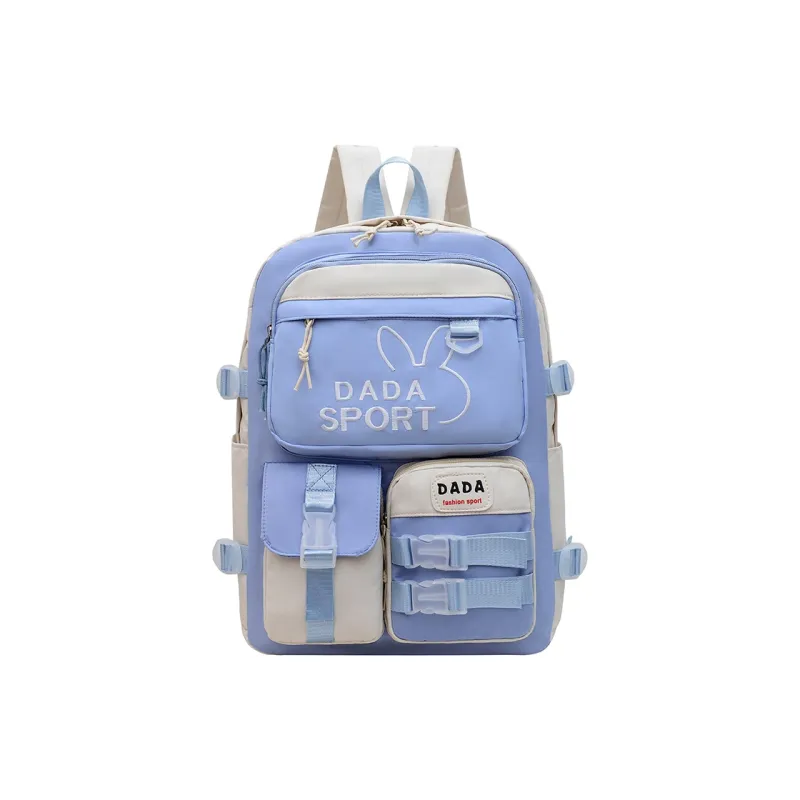 KAKAXI Nylon Backpack Black/Purple/Blue/Blue & Pink-5