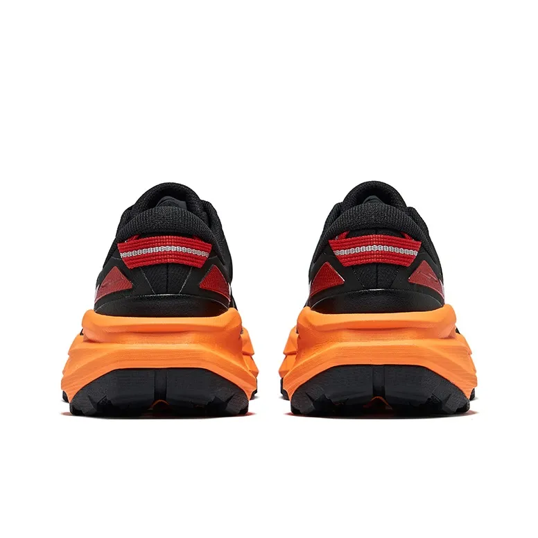 Erke Field Paths Low Top Casual Shoes Men's Jet Black, Total Crimson, Cinnabar Red-4