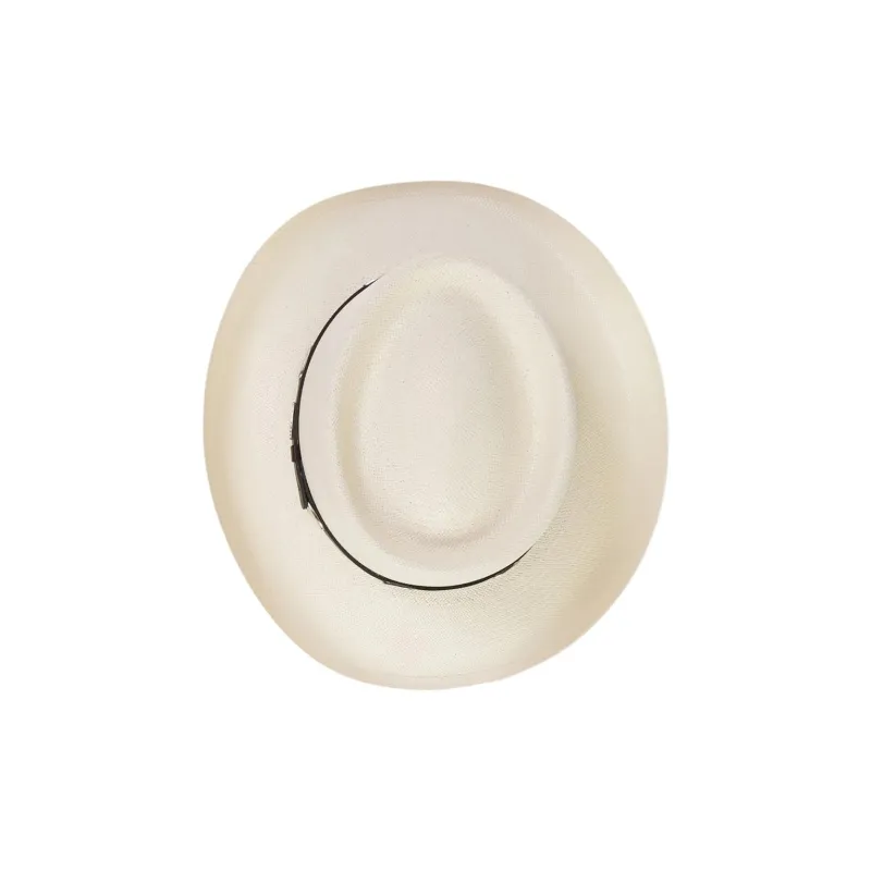 STETSON Straw Straw Genuine Leather Leather Sun Protection Hats Unisex Ecru-4