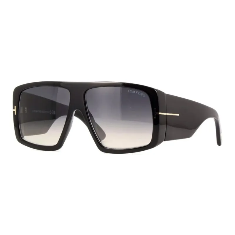 TOM FORD Acetate Irregular Shape Sunglasses Men's Black-0