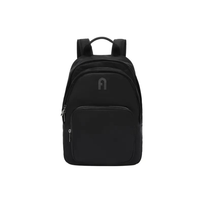 Furla Essential Nylon Backpack Medium Size Men's Black-0