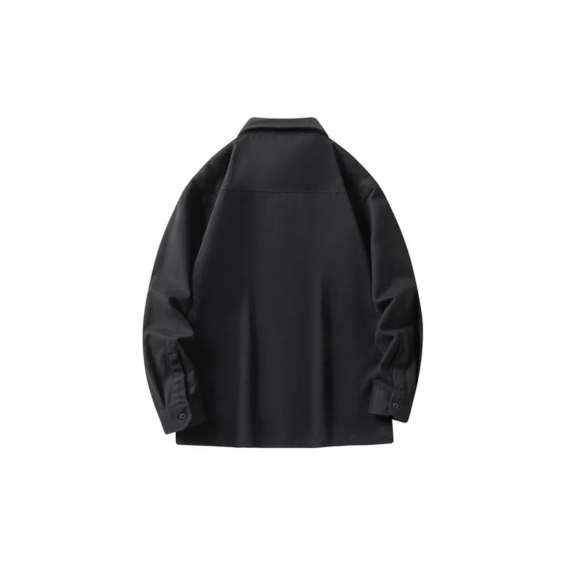 TESTUNG Fashion Minimalist Style 100% Cotton Skin Friendly Square Collar Single Breasted Everyday Commute Shirt Unisex-5