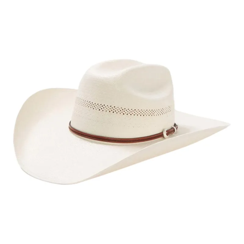 STETSON Leather Straw Denim Sun Protection Hats Unisex Beige-0