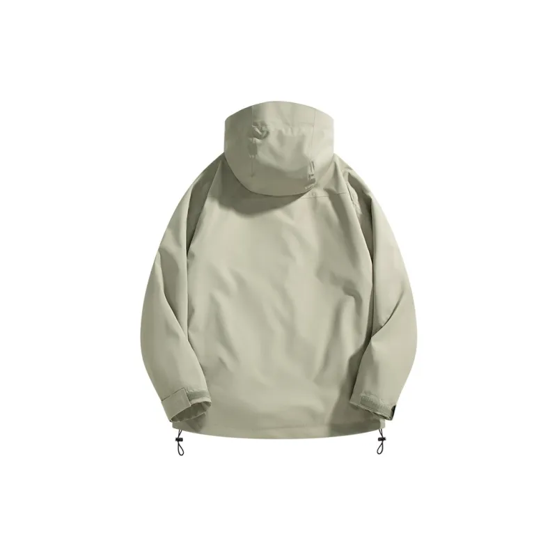 LEAVELAND Water Resistant Windproof UV Protection Warm Windbreaker Jacket Unisex Mist Green-1