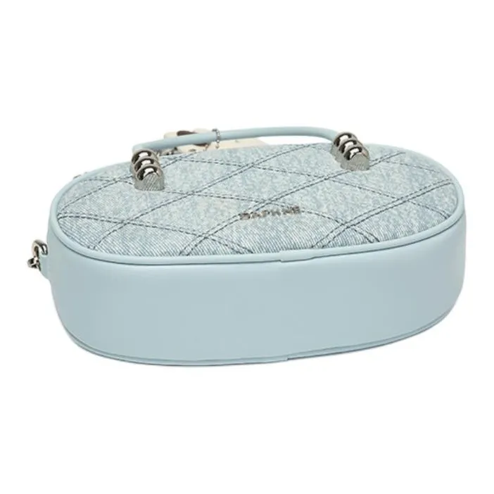 DAPHNE PVC Handbag, Crossbody Bag Medium Size Women's Blue-4