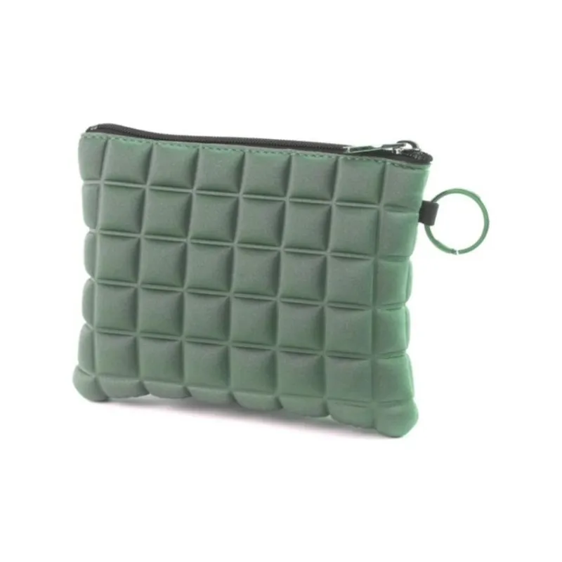 BPRIME 3D Cube Molded Fabric Wallet Women's Green-1