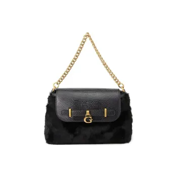 GUESS Polyester With Polyurethane Chain Crossbody Bags Women's Black