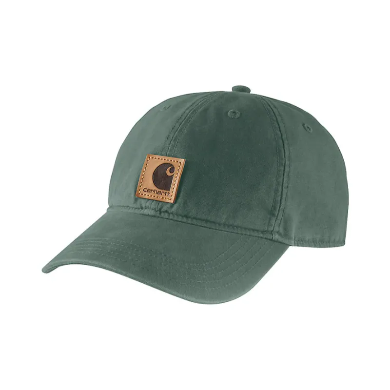 Carhartt Cotton Cow Leather Baseball Caps Unisex Green-0