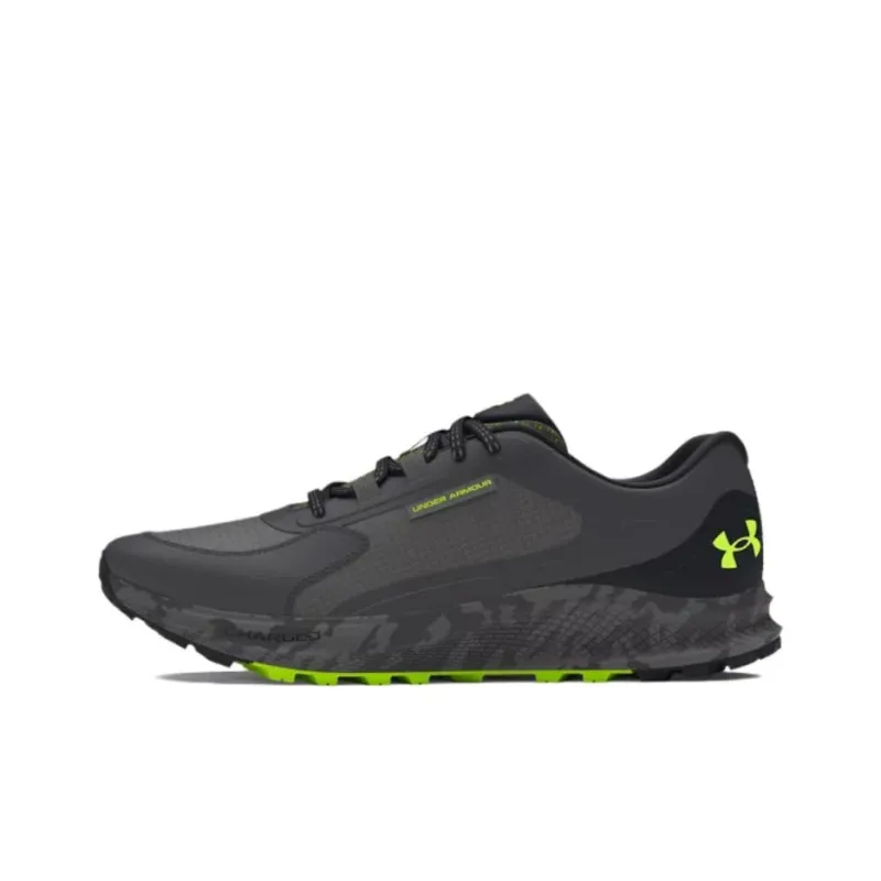 Under Armour Charged Bandit Trail 3 Wear-Resistant Low-Top Casual Running Shoes Unisex Black Yellow-0