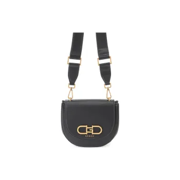 GUESS Polyurethane Saddle Bag Shoulder Bag Crossbody Bag Mini Women's Black