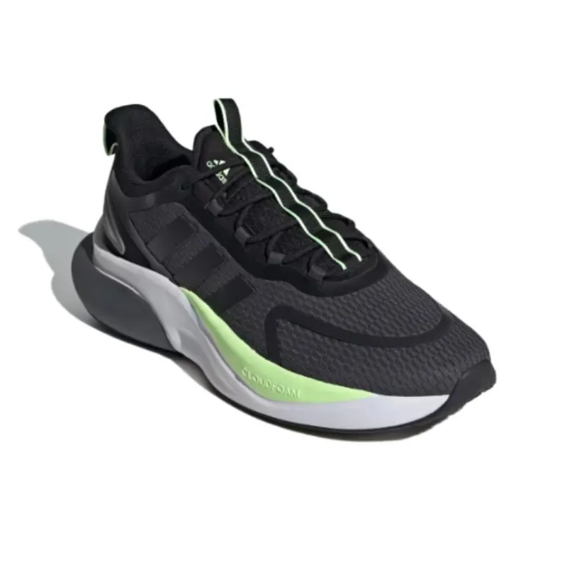 Adidas Alphabounce+ Anti Slip Wear Resistant Low Top Running Shoes Unisex Black-2