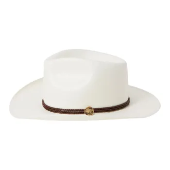 STETSON Straw Leather Sun Protection Hats Men's White