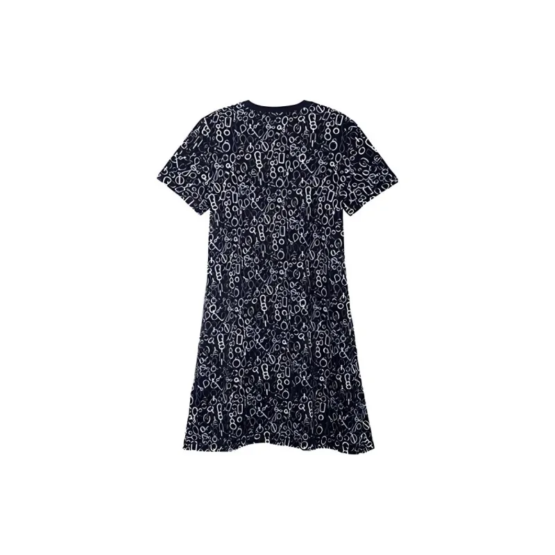 HERMES Short Sleeved Dress Women's Black-1