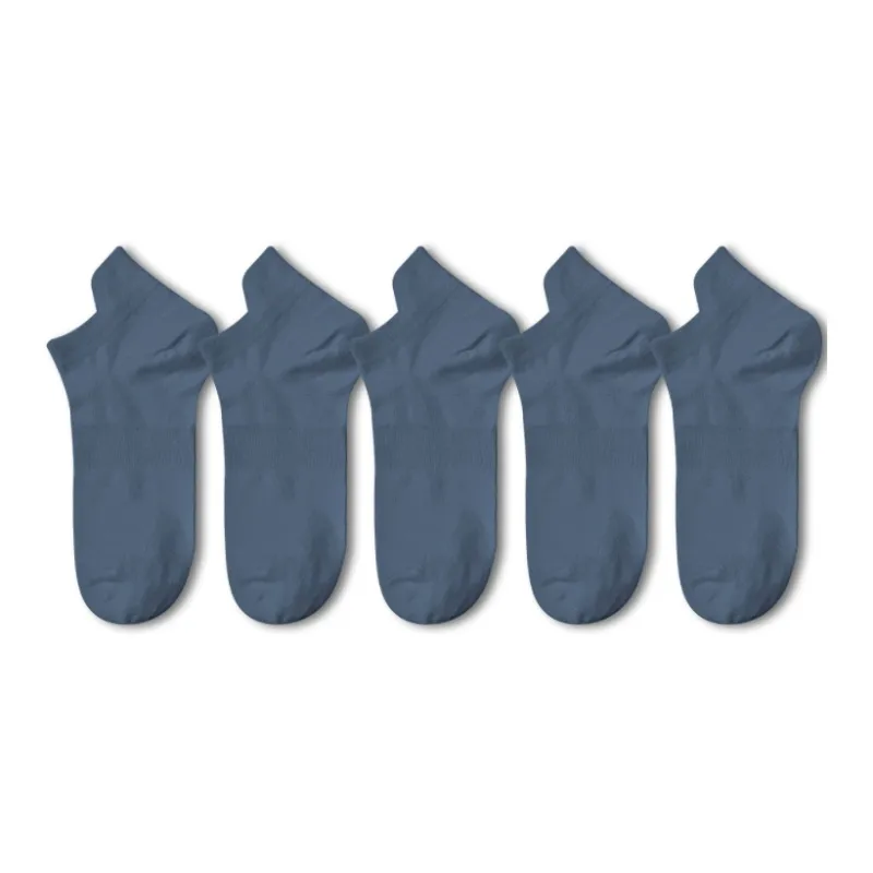 Mulong Family No-Show Socks Men's 5 Pack-0