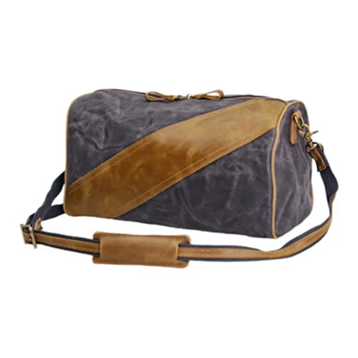 TTaG．baG Leather With Wax Canvas Shoulder Bag, Crossbody Bag Regular Men's Khaki/Army Green/Dark Gray/Black-8