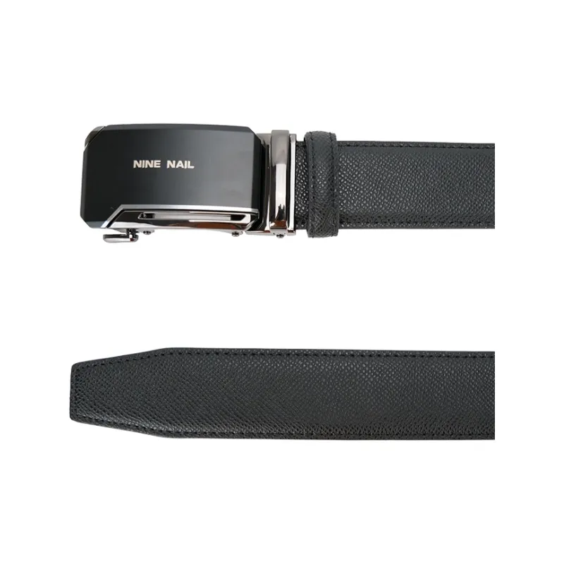 NINE NAIL 9 Section Stud Classic Minimalist Style Youth Casual Cow Leather Leather Belts Men's Width  3.5cm-3