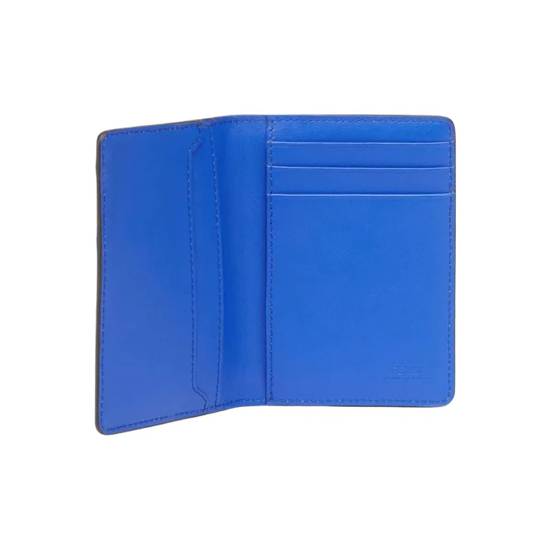 FENDI Canvas With Leather Wallet, Card Holder Men's Brown-2