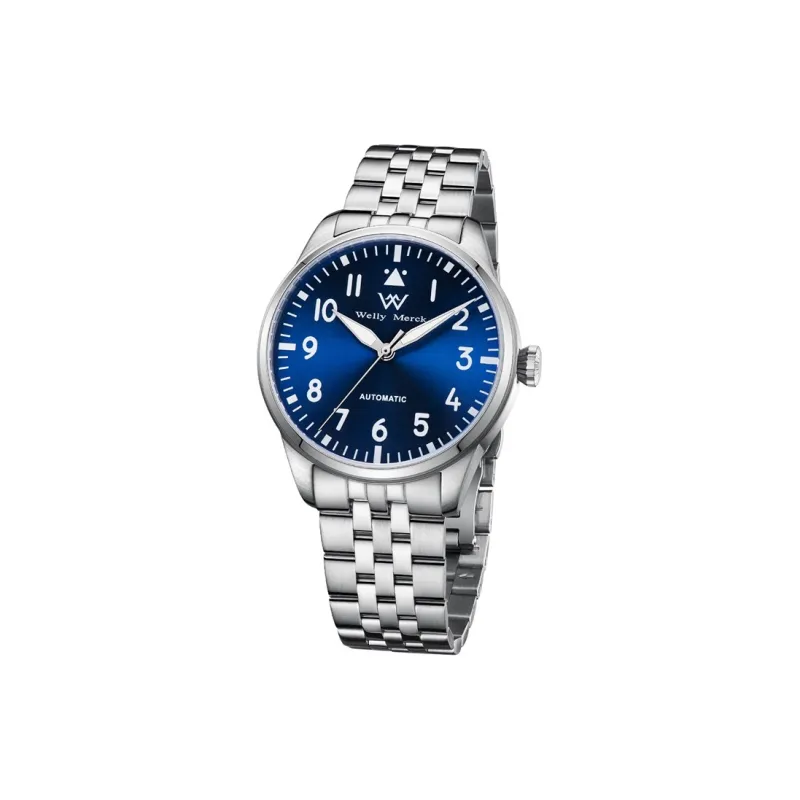 Welly Merck Automatic Mechanical Movement Watch Men's Watches Black Dial-9