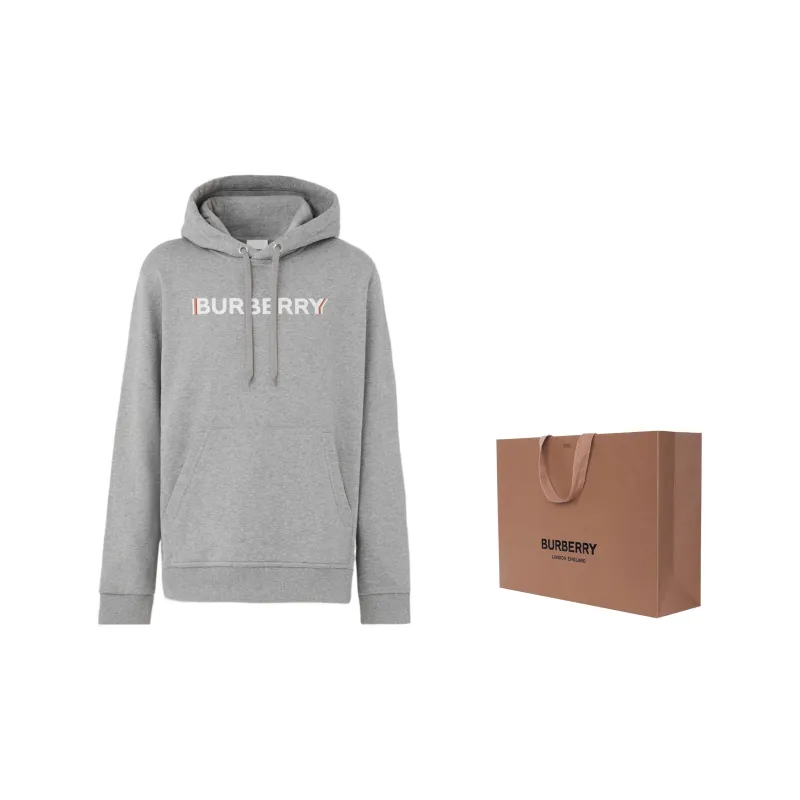 Burberry Logo Print Cotton Hoodie-1