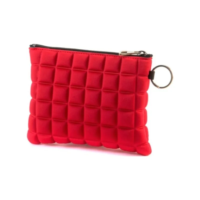 BPRIME 3D Cube Molded Fabric Wallet Mini Women's Red-1