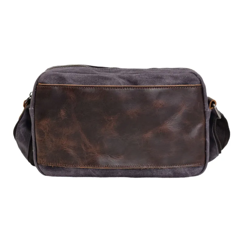 TTaG．baG Canvas With Cow Leather Crossbody Bag Regular Men's Khaki/Green/Black/Dark Gray-11