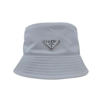 PRADA Nylon Bucket Hats Women's Gray