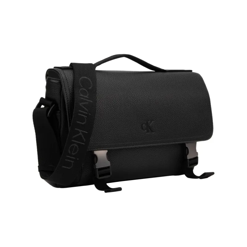 CALVIN KLEIN Blended Material Crossbody Bag Regular Men's Space Black-1