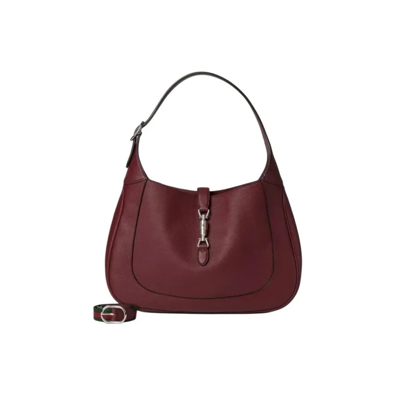 GUCCI Grained Soft Leather Handbag Shoulder Bag Large Size Men's Red-1