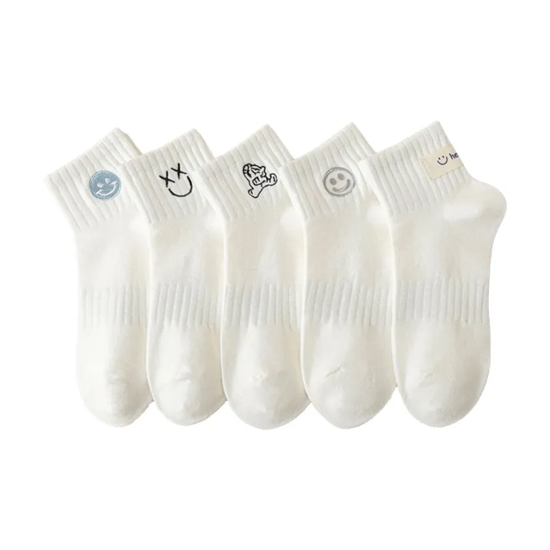 MIIOW Ankle Socks Women's 5 Pack White-0
