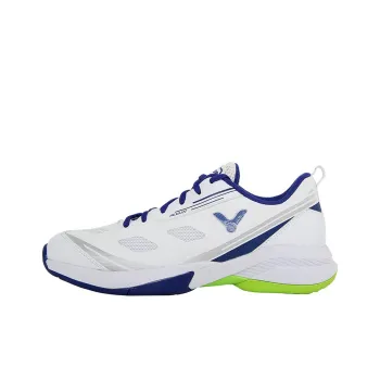 VICTOR Durable Breathable Low-Top Badminton Shoes Unisex White Blue