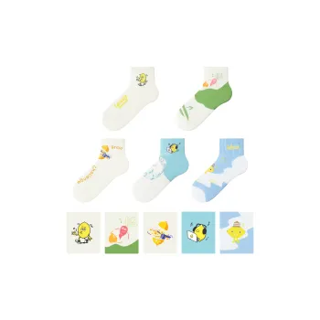 Crabsecret Ankle Socks Women's 5 Pack