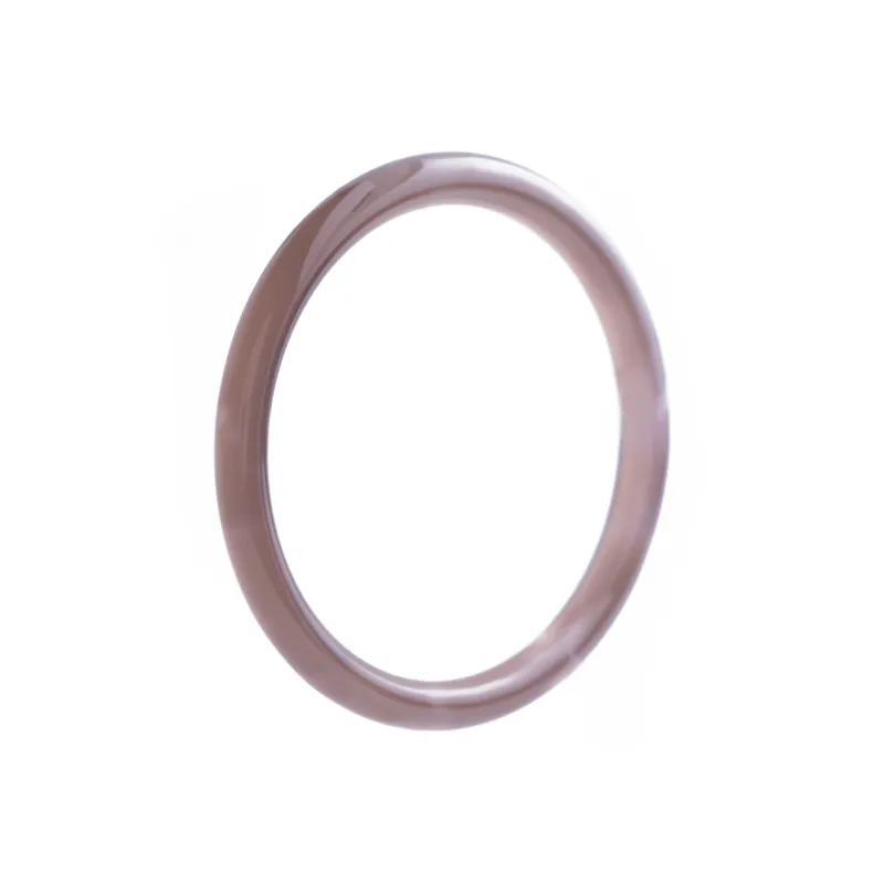 Clear Snow Chalcedony Jade Bangles Unisex-0