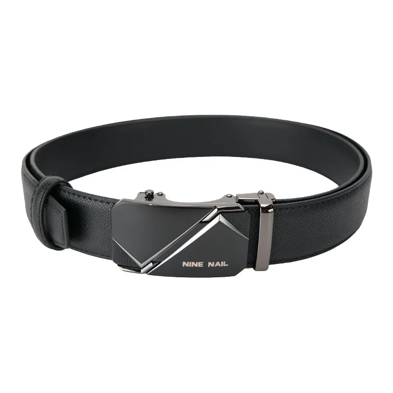 NINE NAIL Nine Section Stud Classic Cow Leather Leather Belts Men's Width  3.5cm-2