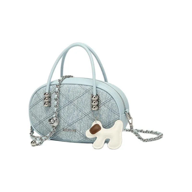 DAPHNE PVC Handbag, Crossbody Bag Medium Size Women's Blue-1