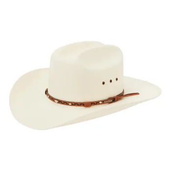 STETSON Leather Straw Silk Sun Protection Hats Unisex Natural