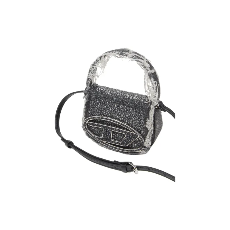 DIESEL 1DR Fringe Detailed Denim Mini Tote Bag-2