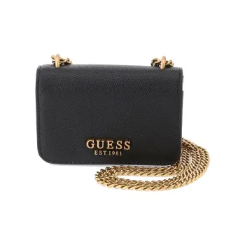 GUESS Synthetic Leather Chain Bag Shoulder Bag Mini Women's Black
